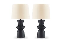 distressed black table lamps   