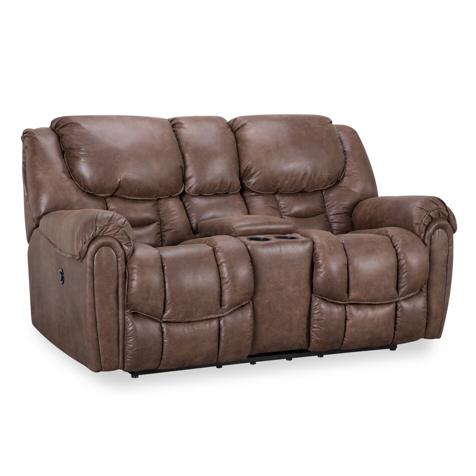dixie mocha casual transitional recl sofa   