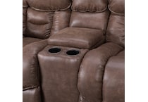 dixie mocha casual transitional recl sofa   