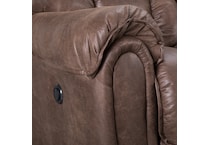 dixie mocha casual transitional recl sofa   