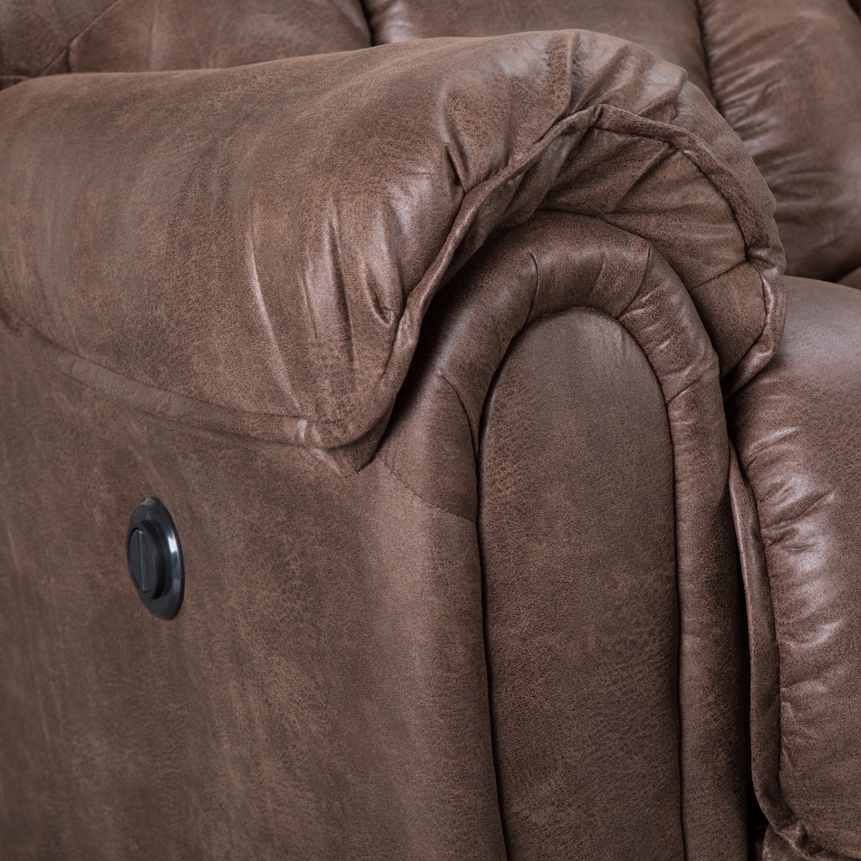 dixie mocha casual transitional recl sofa   