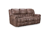 dixie mocha casual transitional recl sofa   