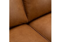 dorn caramel hps   g wood leg leathermatch sofa   