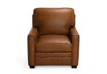 dorn caramel hps   g wood leg leathermatch sofa   