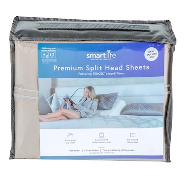 SmartLife Premium Tencel Gray Split Head King Sheets