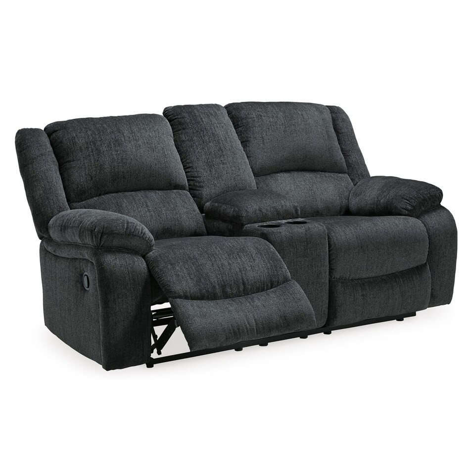 draycoll slate casual transitional recl sofa   