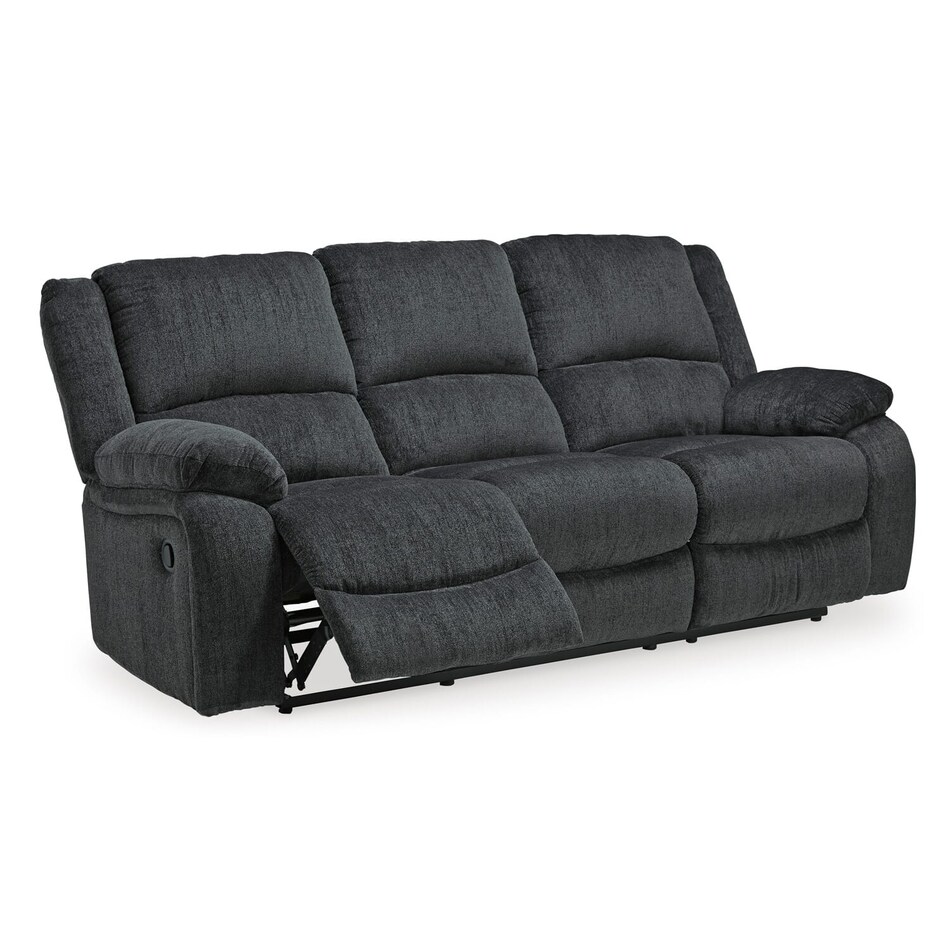 draycoll slate casual transitional recl sofa   