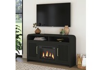 e black fireplace mantel console   