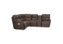 e mink sectional w recliner lap  