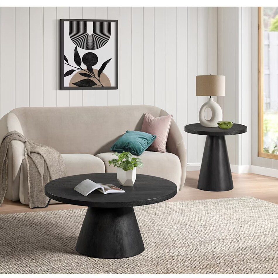 e black end chairside table eet  