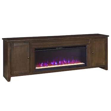 Thornton 82" Espresso Fireplace Console