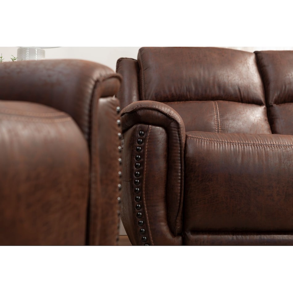 f dark brown fabric sofa   
