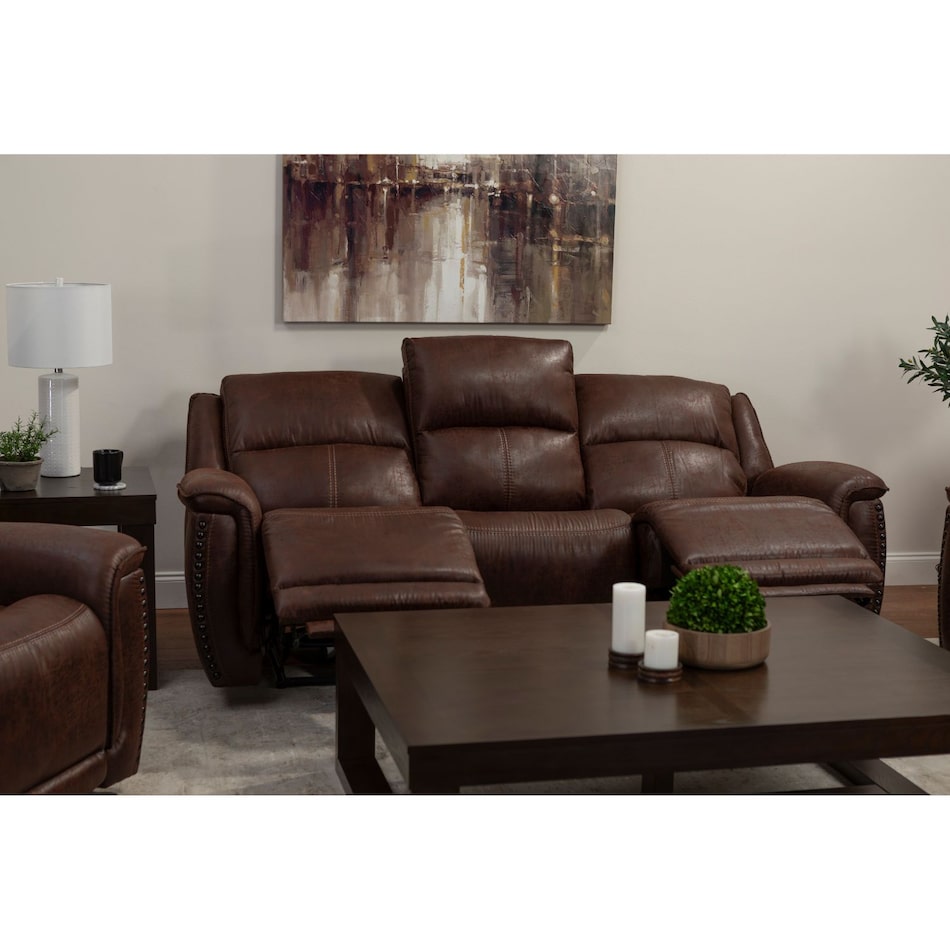 f dark brown fabric sofa   