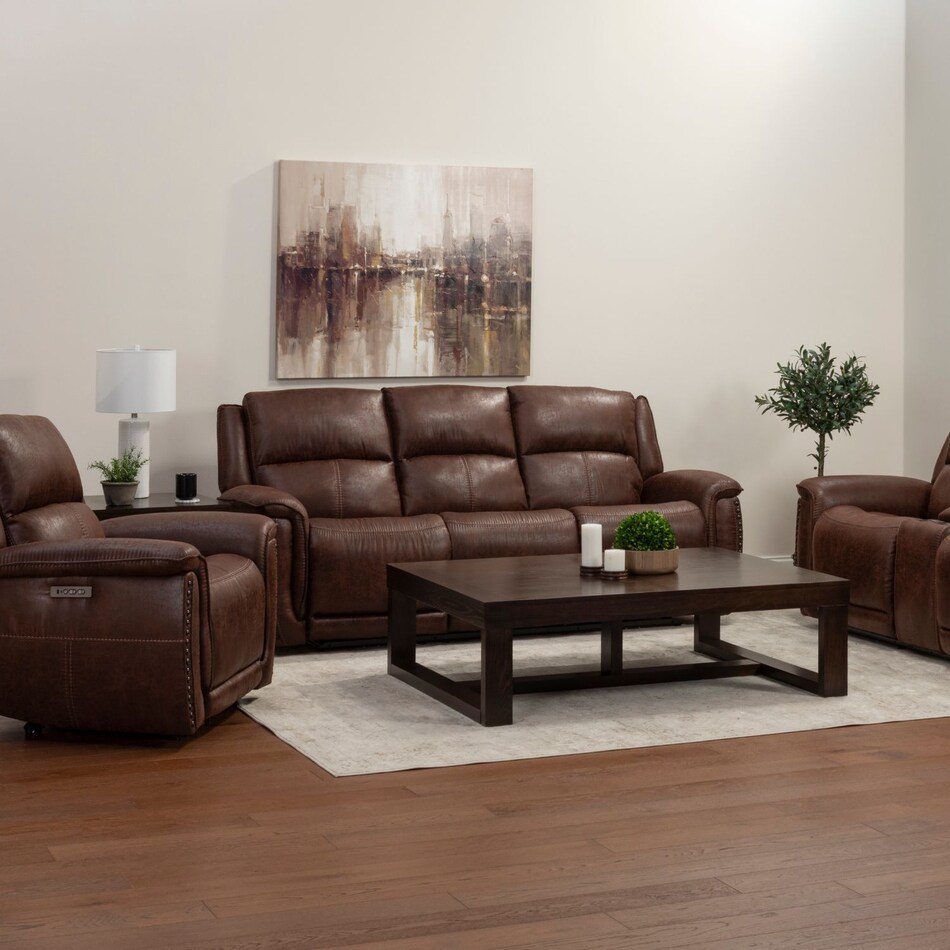 f dark brown recliner   