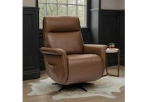 f brown fabric recliner   