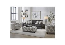 f fabric ottoman  room image  