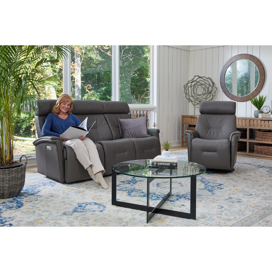 fl gray leather sofa fpc  