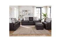 f brown fabric loveseat   