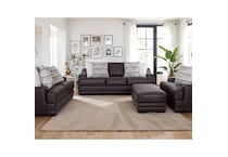 f brown fabric ottoman   