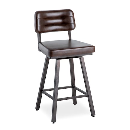 Phoebe Brown Swivel Counter Stool