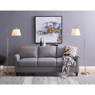 S/2 Brushed Nickel Floor Lamps