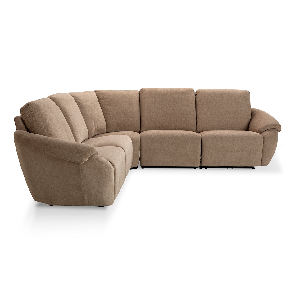 fontana tobacco sectional w recliner ap  