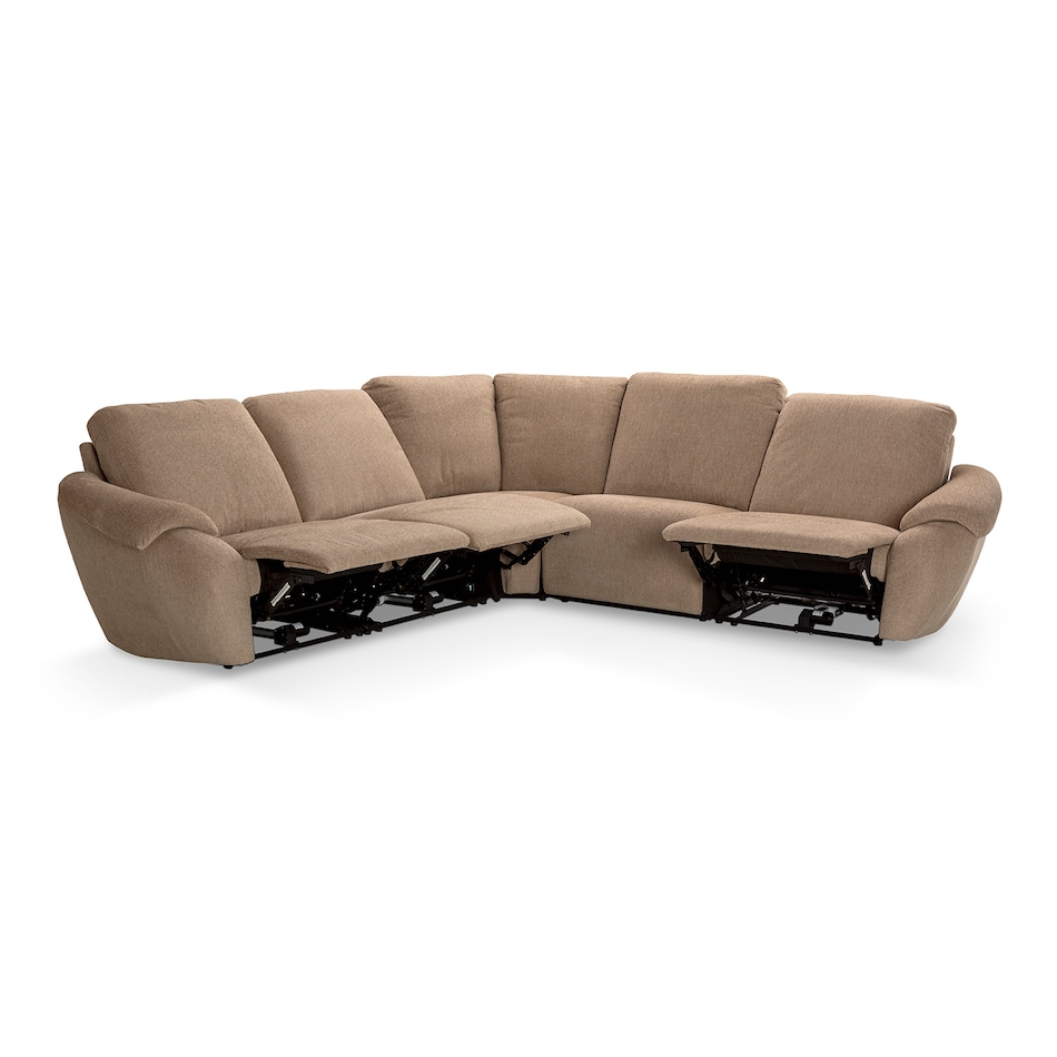 fontana tobacco sectional w recliner ap  