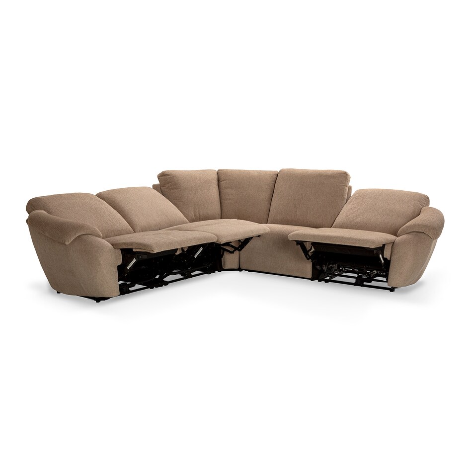 fontana tobacco sectional w recliner ap  