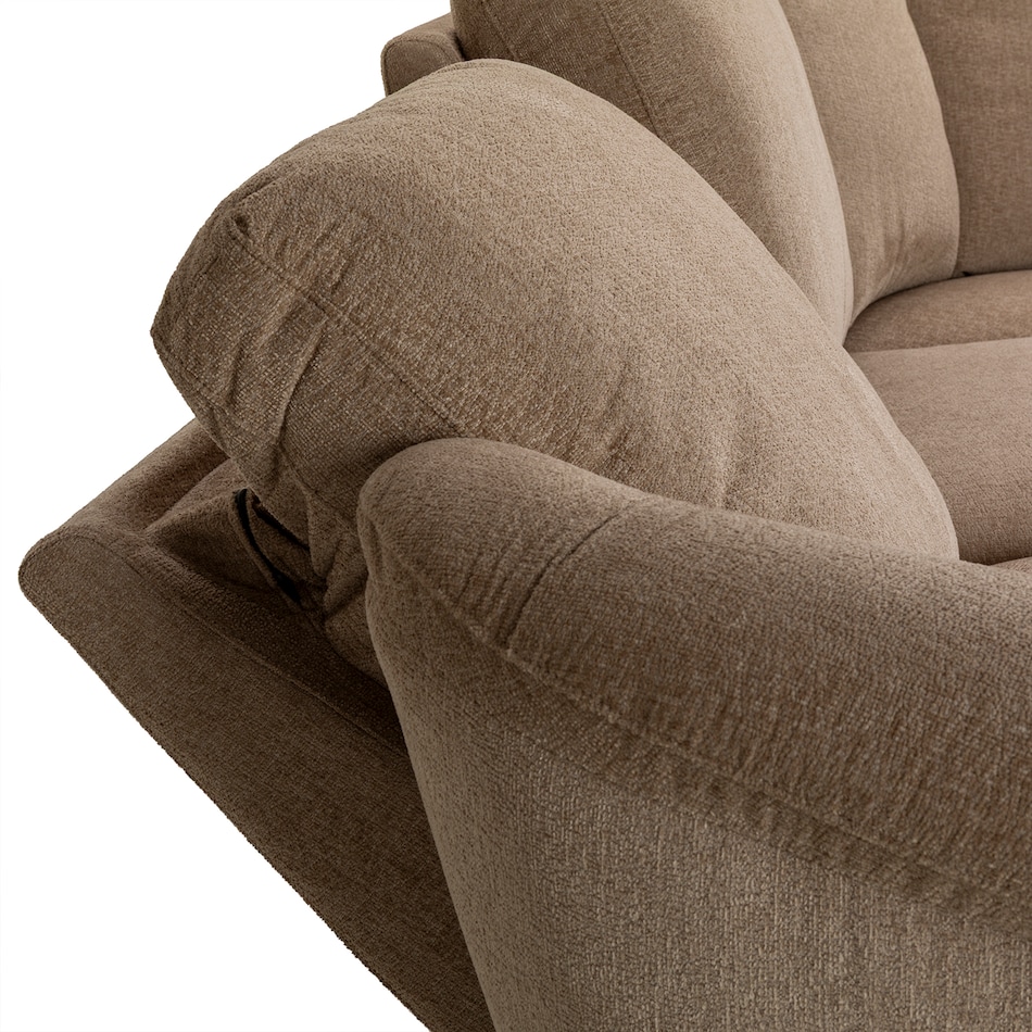 fontana tobacco sectional w recliner ap  