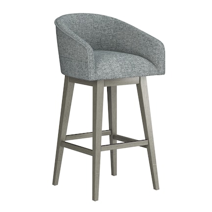 Elevation Graphite Upholstered Swivel Stool