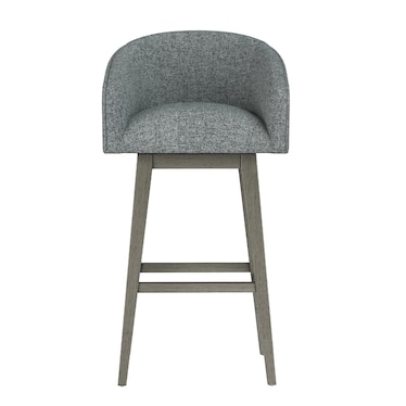 Elevation Graphite Upholstered Swivel Stool