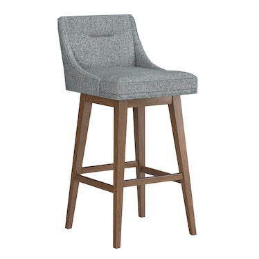 Elevation Dark Gray Upholstered Swivel Stool