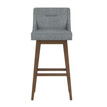 Elevation Dark Gray Upholstered Swivel Stool