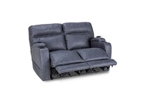 graphite casual transitional recl sofa   