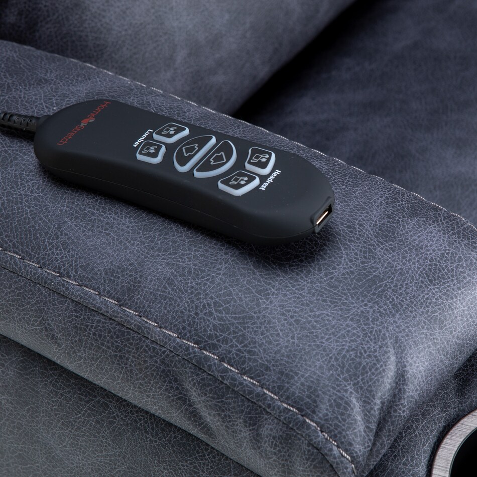 graphite casual transitional recl sofa   