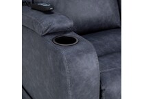graphite casual transitional recl sofa   