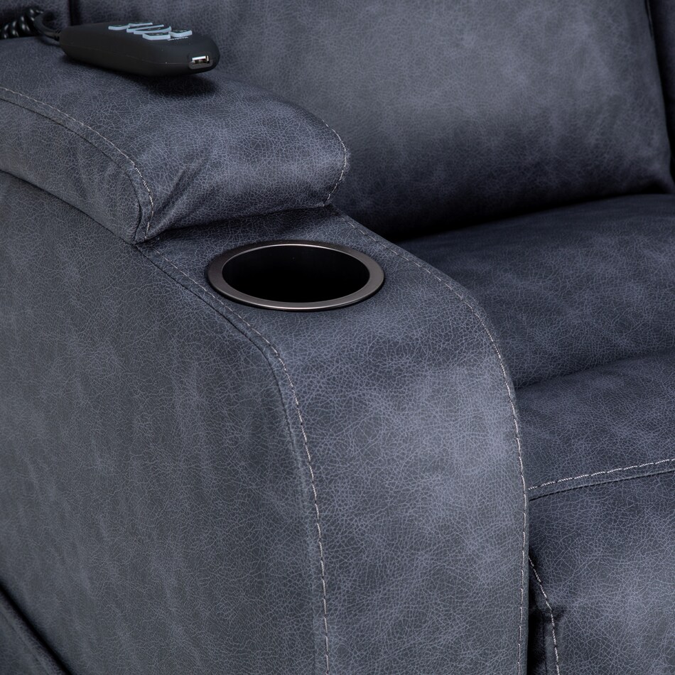 graphite casual transitional recl sofa   