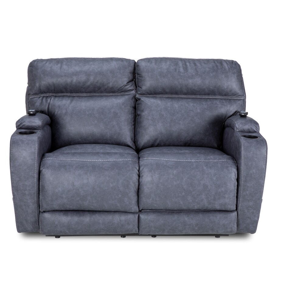 graphite casual transitional recl sofa   