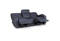 graphite casual transitional recl sofa   