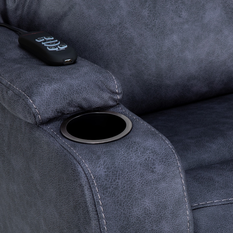 graphite casual transitional recl sofa   