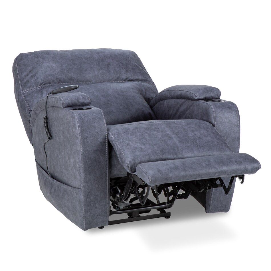 graphite casual transitional recl sofa   