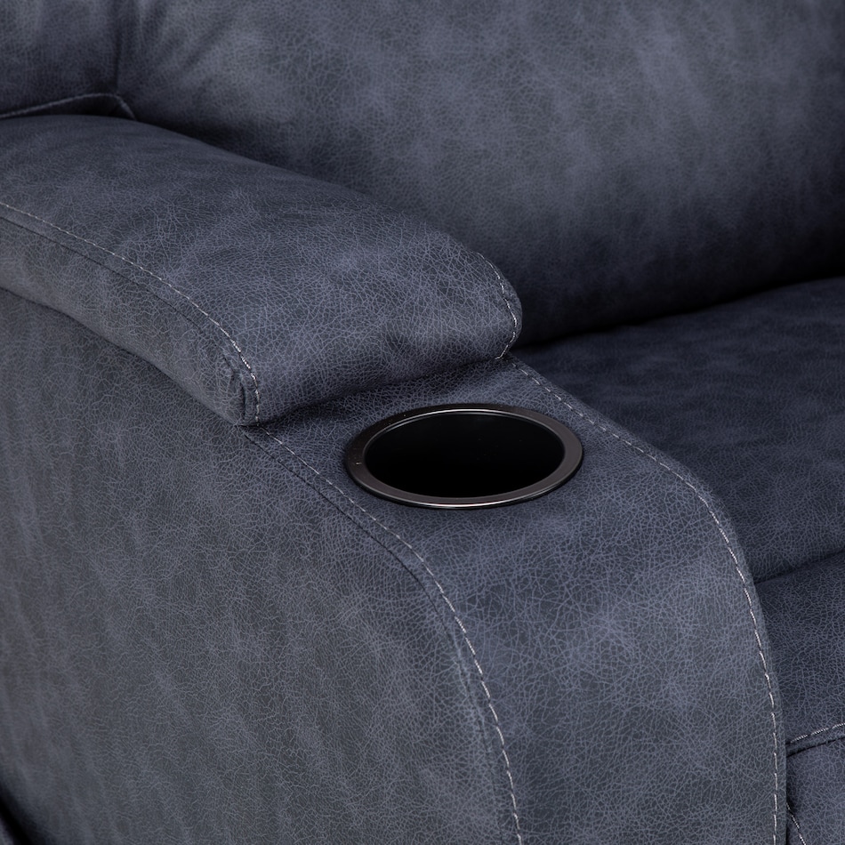 graphite casual transitional recl sofa   