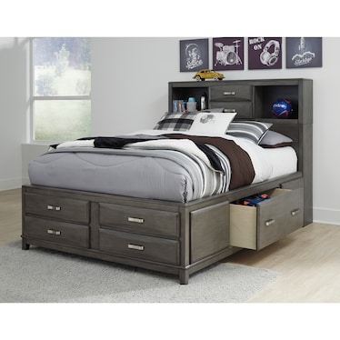 Kira Gray Storage Bed