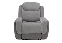 gray casual transitional recl sofa   