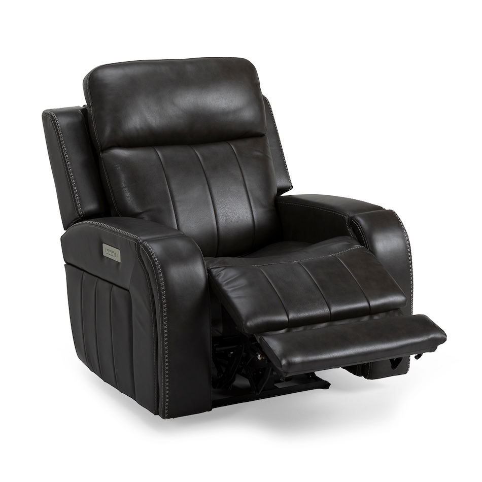 gray casual transitional recl sofa   