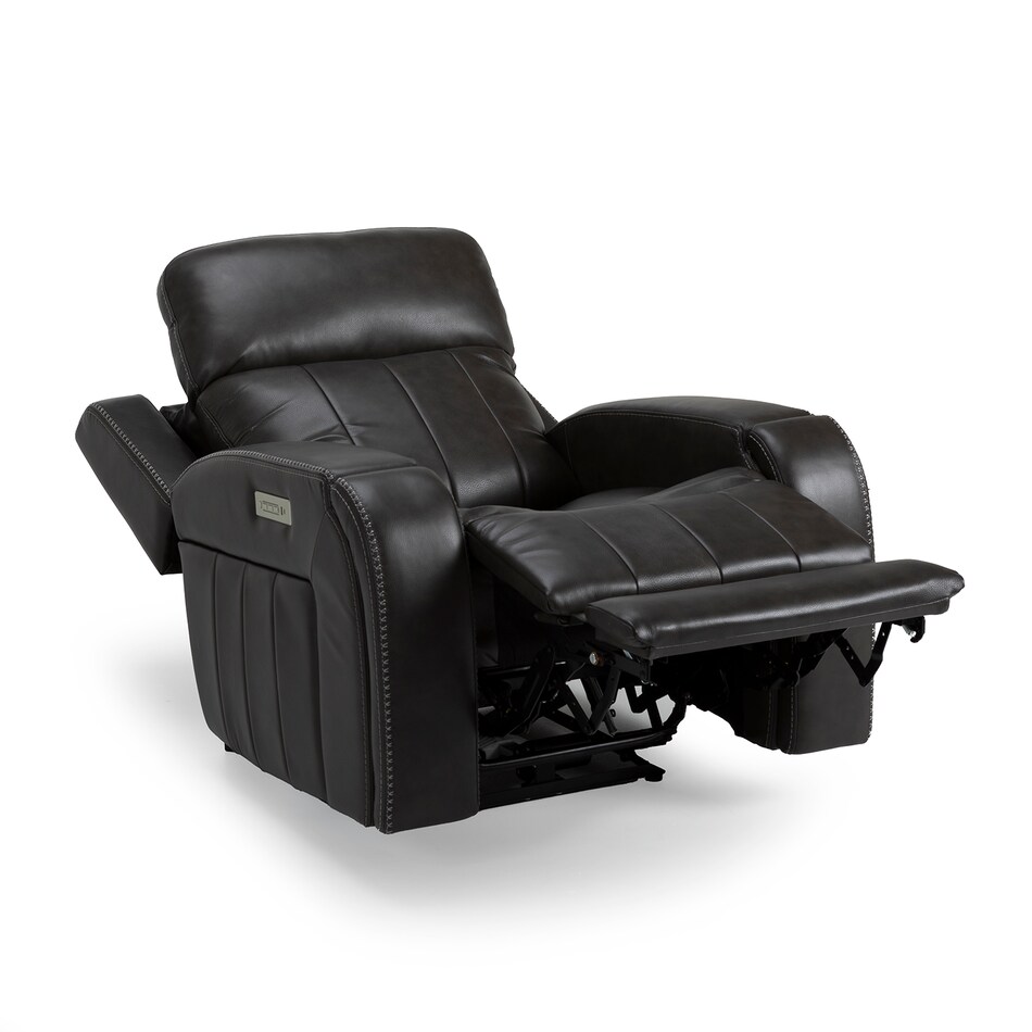 gray casual transitional recl sofa   