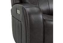 gray casual transitional recl sofa   