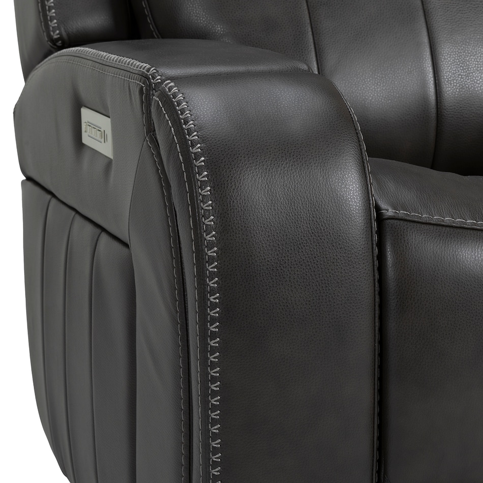 gray casual transitional recl sofa   