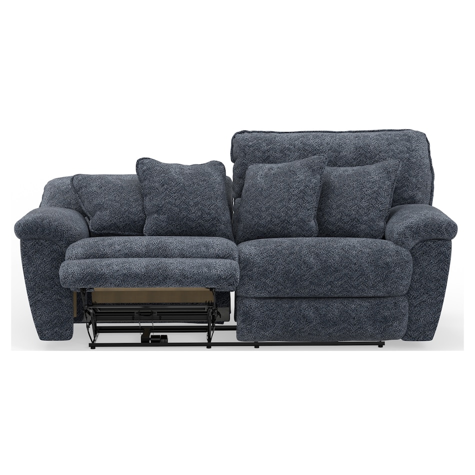 gray casual transitional recl sofa   
