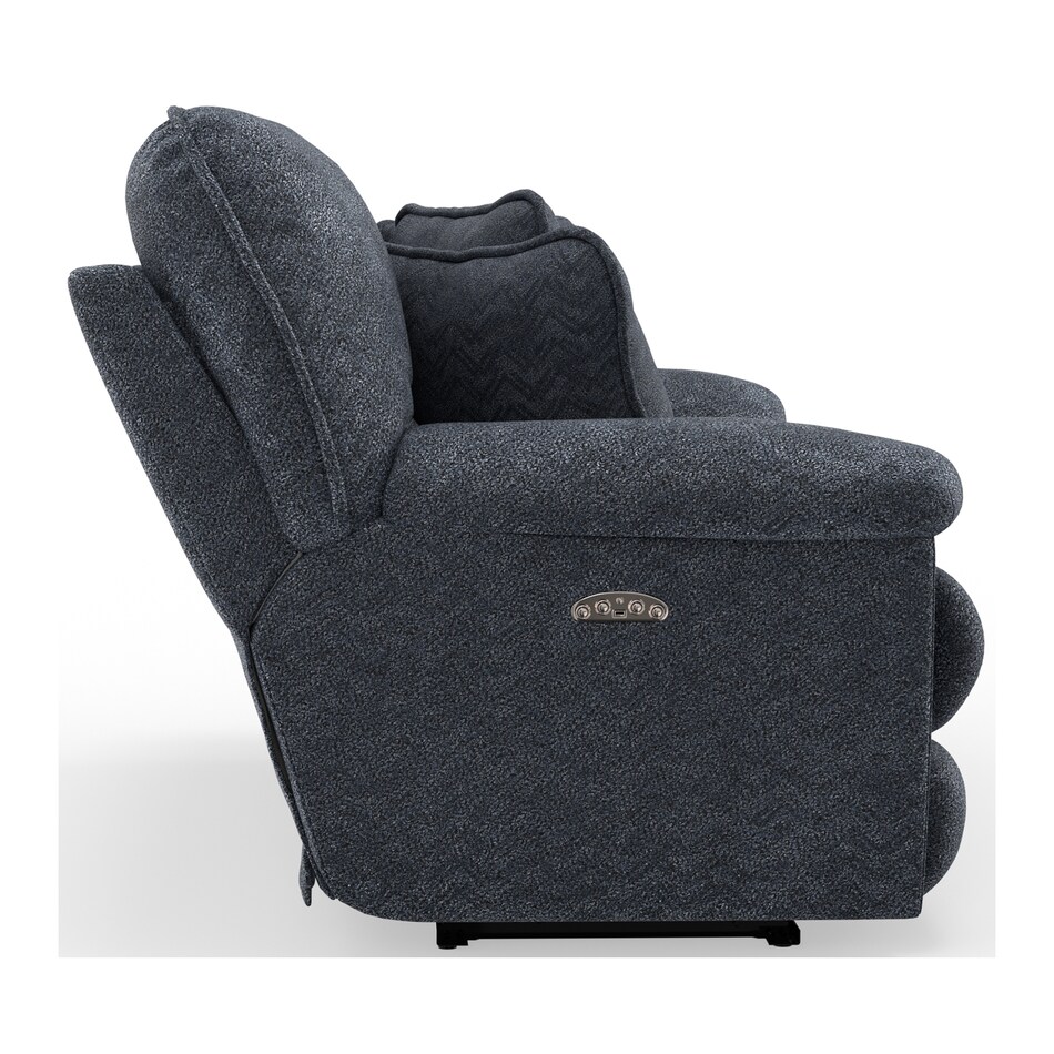 gray casual transitional recl sofa   